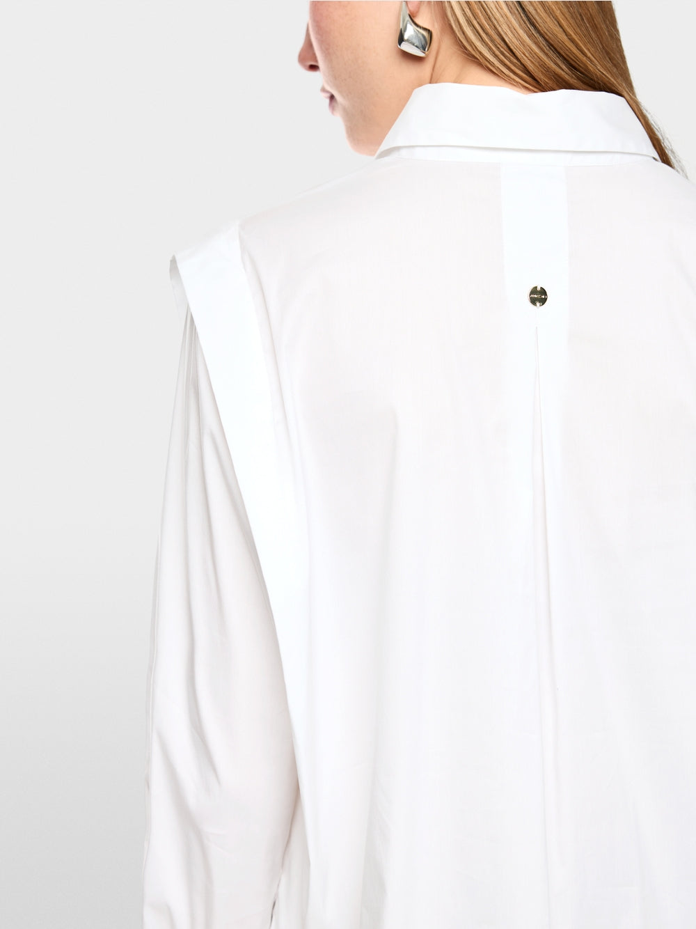 Marc Cain White Blouse in Lightweight Stretch Cotton