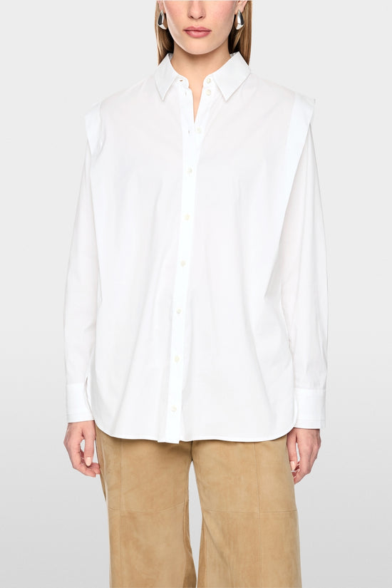 Marc Cain White Blouse in Lightweight Stretch Cotton