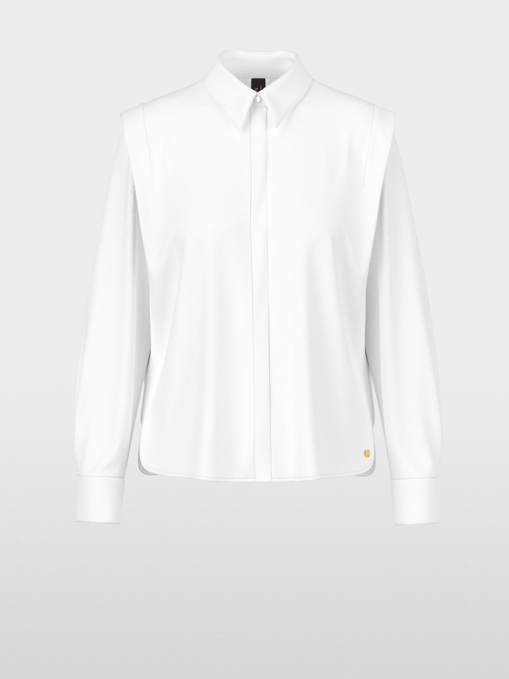 Marc Cain White Blouse in Lightweight Stretch Cotton