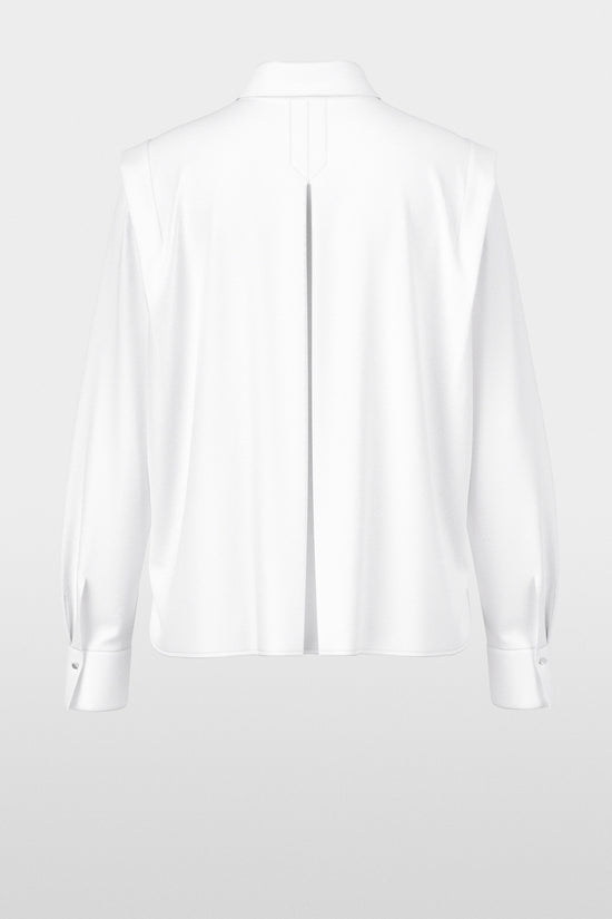 Marc Cain White Blouse in Lightweight Stretch Cotton