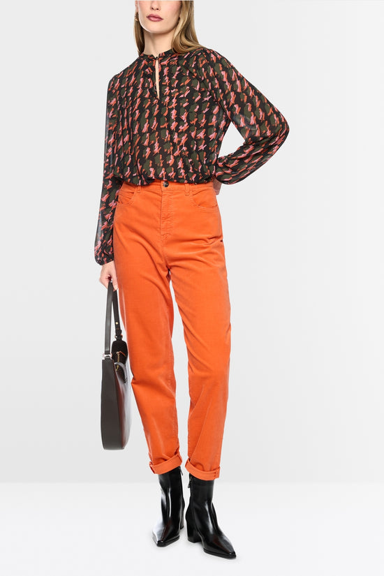Marc Cain Tigerlily Abstract Houndstooth Blouse