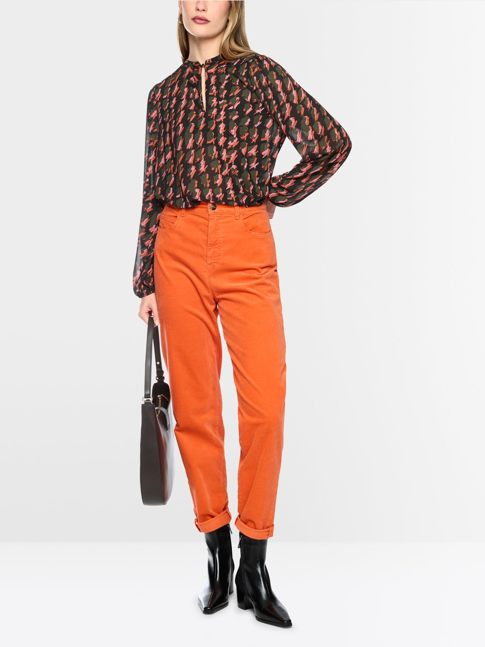 Marc Cain Tigerlily Abstract Houndstooth Blouse