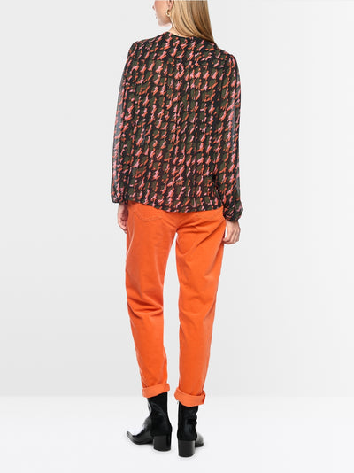 Marc Cain Tigerlily Abstract Houndstooth Blouse BC51.36 W20