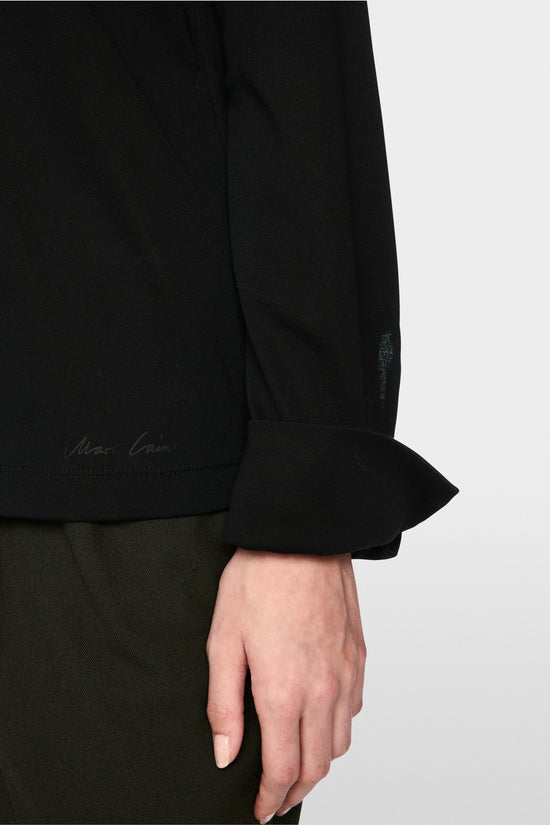 Marc Cain Black Long Sleeve Blouse with Glitter Buttoning