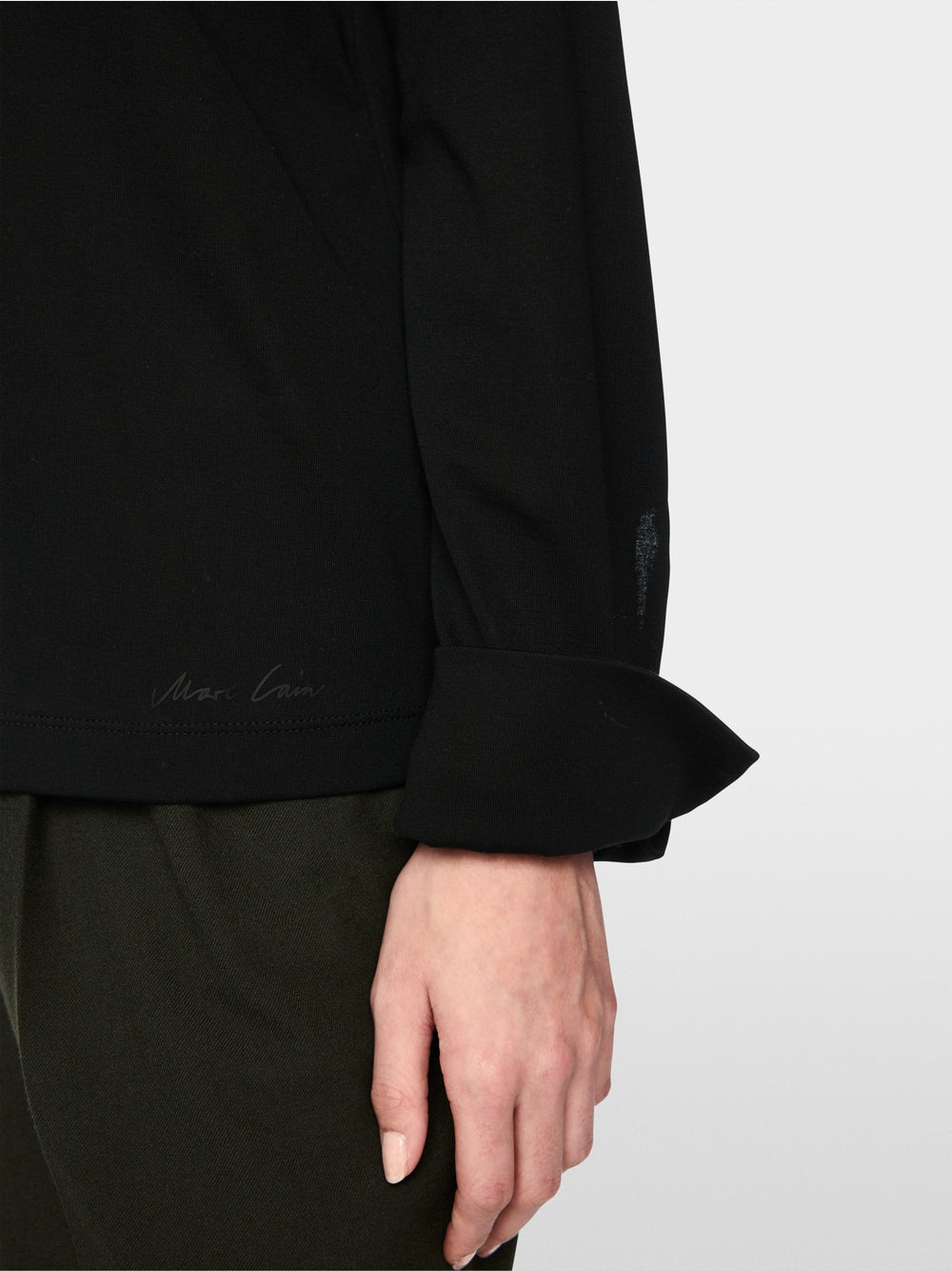 Marc Cain Black Long Sleeve Blouse with Glitter Buttoning
