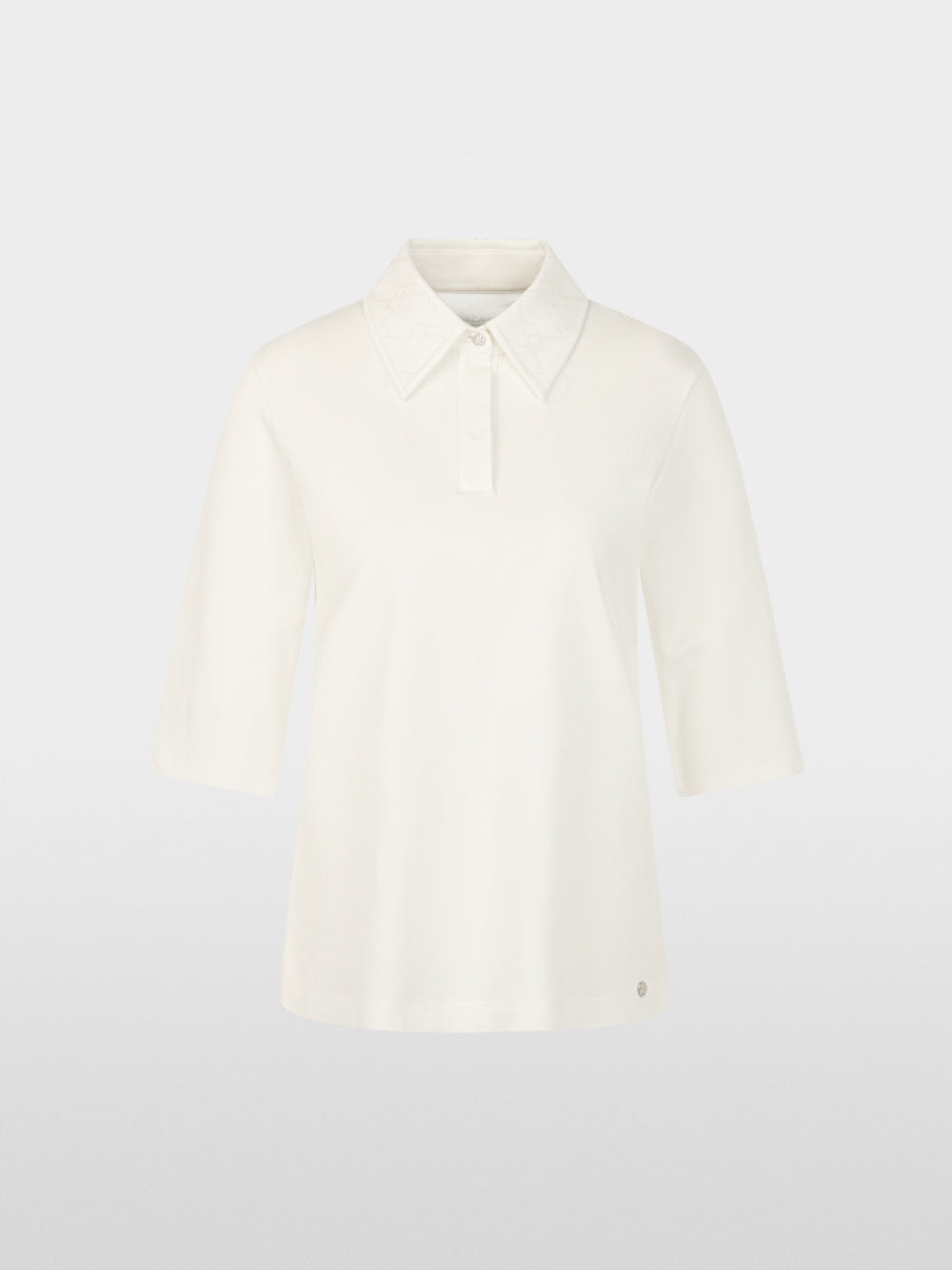 Marc Cain off-White Polo Shirt with Decorative Beads