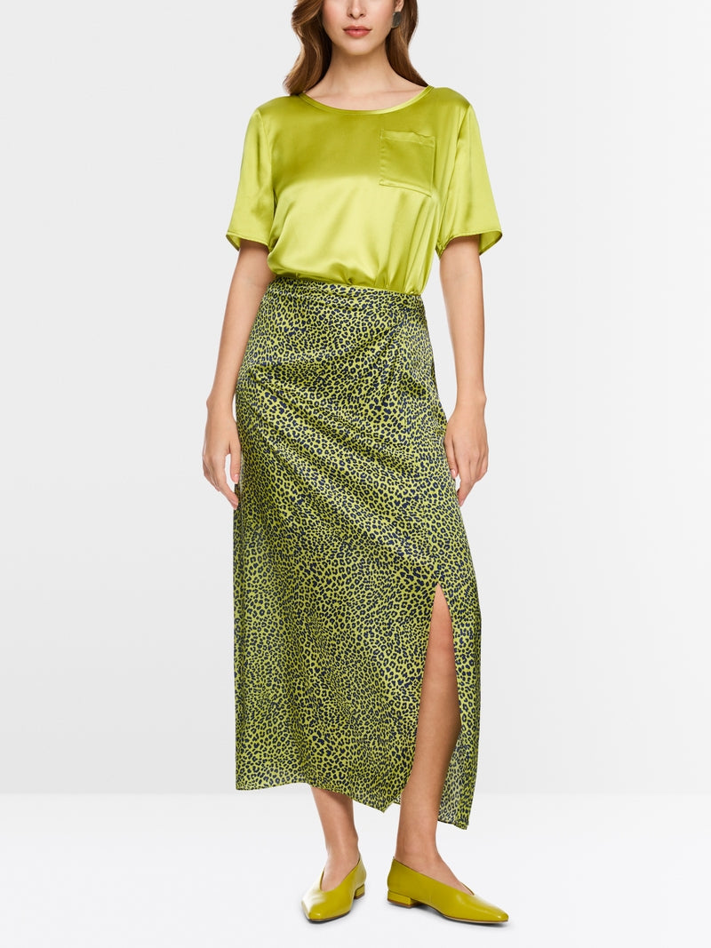 Marc Cain Green Short Sleeve Silk Jersey Top