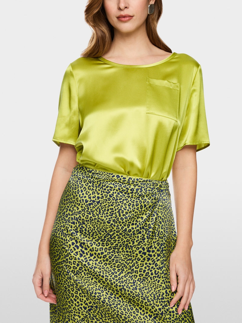 Marc Cain Green Short Sleeve Silk Jersey Top