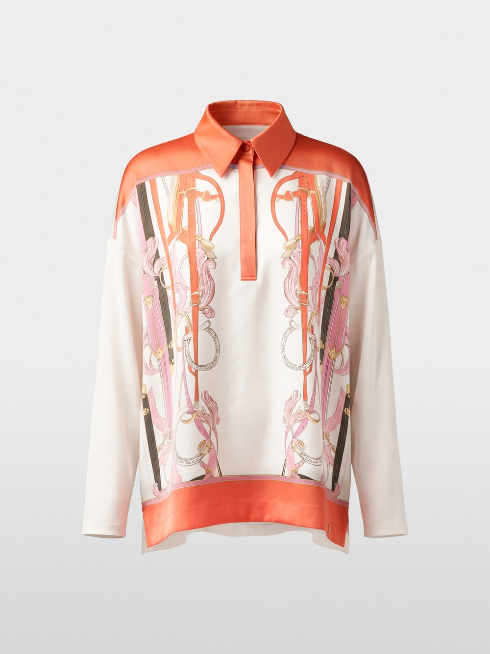 Marc Cain Off-White Silk Blend Blouse-Style Shirt