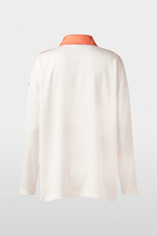 Marc Cain Off-White Silk Blend Blouse-Style Shirt