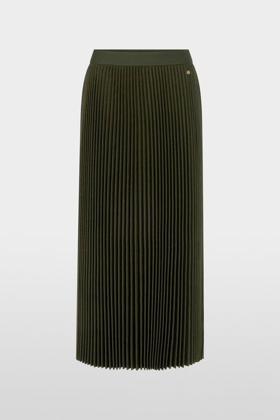 Marc Cain Forest Boiled Wool Midi Skirt