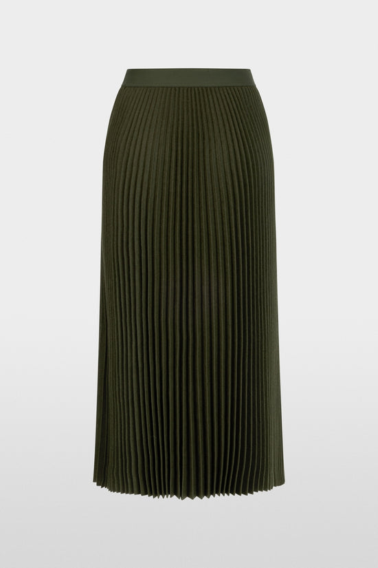 Marc Cain Forest Boiled Wool Midi Skirt