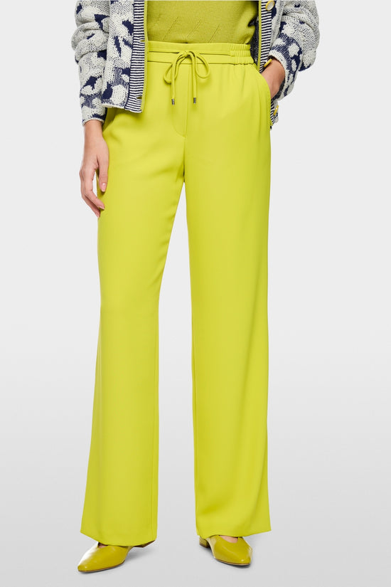 Marc Cain Apple Green Washington Wide Leg Pull-On Trousers