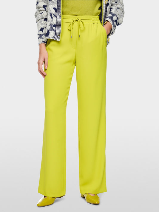 Marc Cain Apple Green Washington Wide Leg Pull-On Trousers