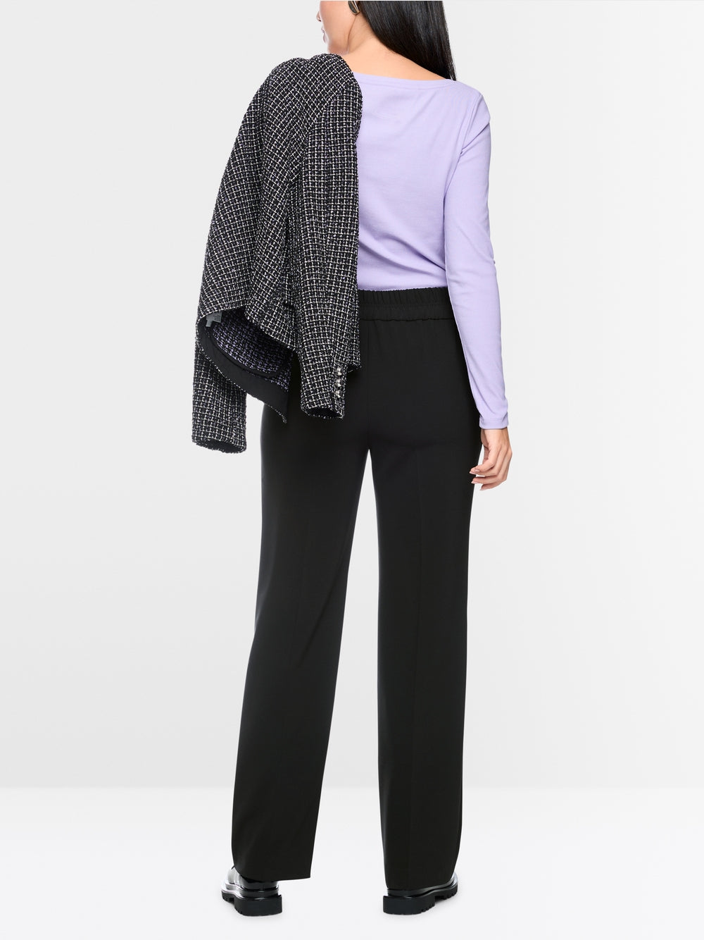 Marc Cain Black Washington Wide Fit Pull-On Trousers