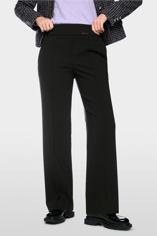 Marc Cain Black Washington Wide Fit Pull-On Trousers
