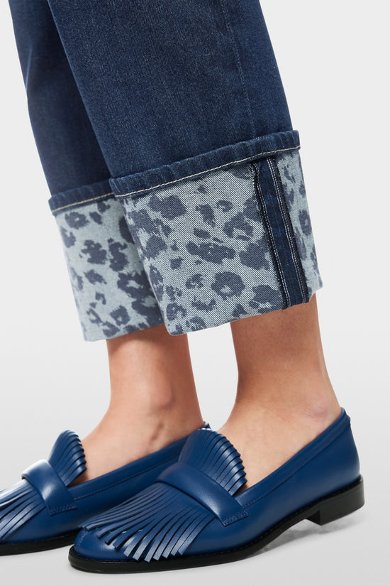 Marc Cain Indigo Straight Fit with Turn-Up Fendou Jeans