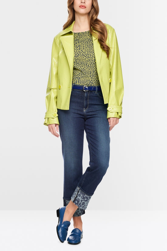 Marc Cain Indigo Straight Fit with Turn-Up Fendou Jeans