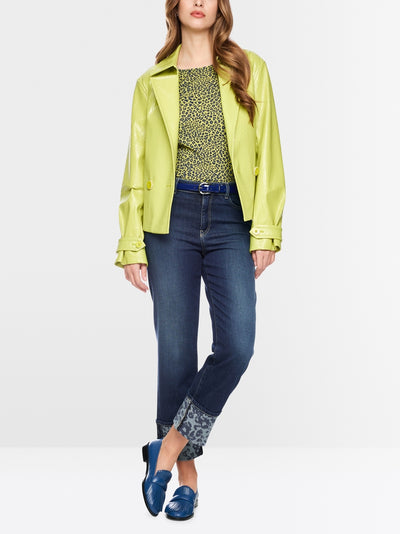 Marc Cain Indigo Straight Fit with Turn-Up Fendou Jeans BC82.03 D08