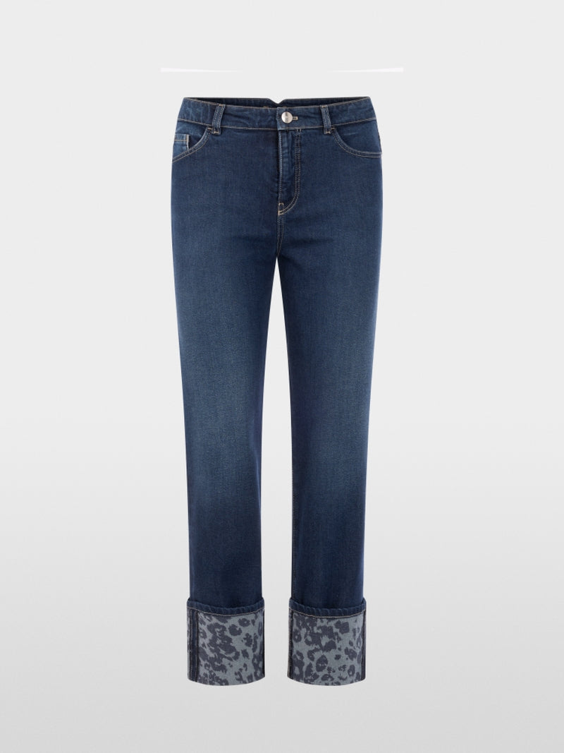 Marc Cain Indigo Straight Fit with Turn-Up Fendou Jeans