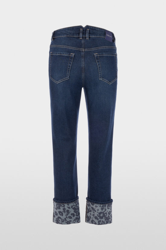 Marc Cain Indigo Straight Fit with Turn-Up Fendou Jeans