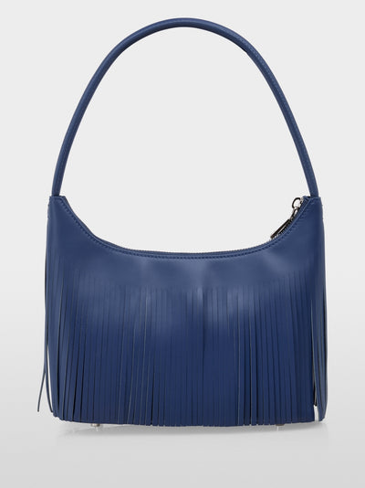 Marc Cain Midnight Blue Shoulder Bag with Fringes BC TI.02 l21