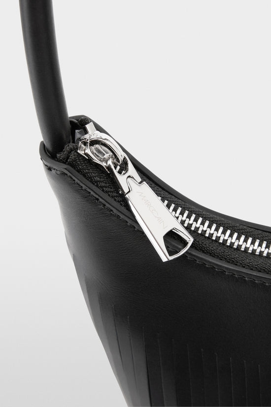 Marc Cain Black Shoulder Bag with Fringes