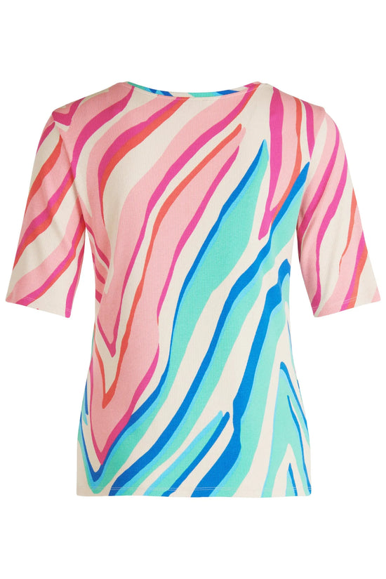 Betty Barclay short sleeve patterned t-shirt 2266 8098