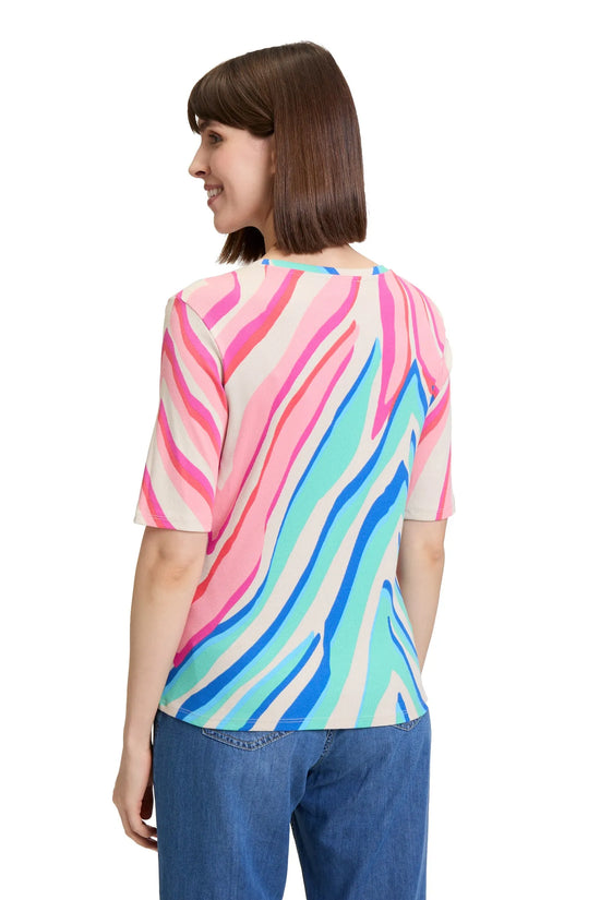 Betty Barclay short sleeve patterned t-shirt 2266 8098