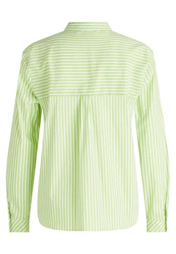 Betty Barclay green striped shirt 8816 1121