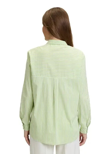 Betty Barclay green striped shirt 8816 1121