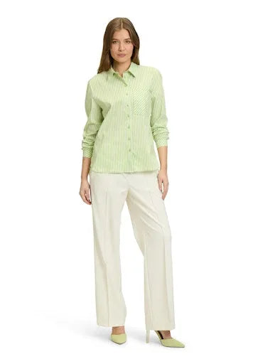 Betty Barclay green striped shirt 8816 1121