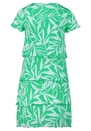 Betty Barclay green short tiered dress 1703 1255
