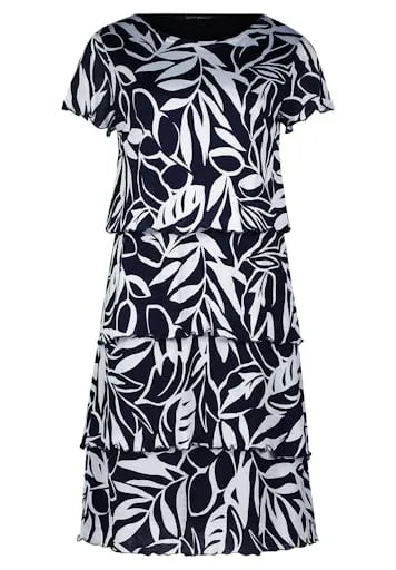 Betty Barclay blue short tiered dress 1703 1255
