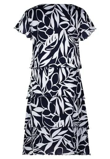 Betty Barclay blue short tiered dress 1703 1255