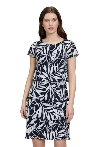 Betty Barclay blue short tiered dress 1703 1255