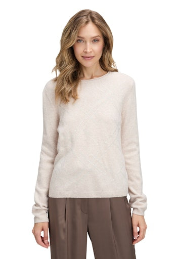Betty Braclay beige fine knit sweater with decorative sequins 5214 8123