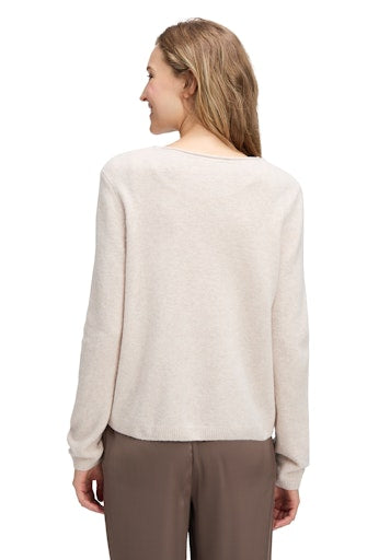 Betty Braclay beige fine knit sweater with decorative sequins 5214 8123