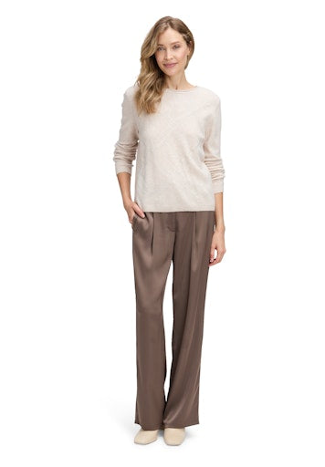Betty Braclay beige fine knit sweater with decorative sequins 5214 8123