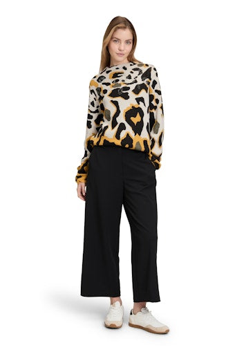 Betty Barclay leopard print stand up collar sweater 5324 1599