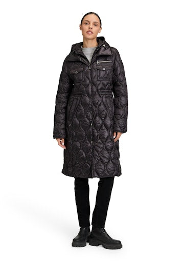 Betty Barclay black outdoor jacket with detachable hood