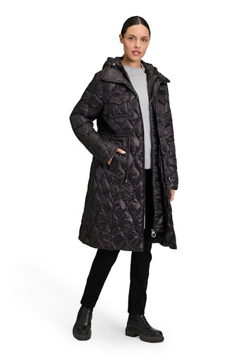 Betty Barclay black outdoor jacket with detachable hood