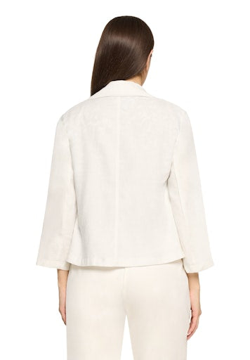 Betty Barclay White Linen Blend Single Breasted 3/4 Sleeve Jacket