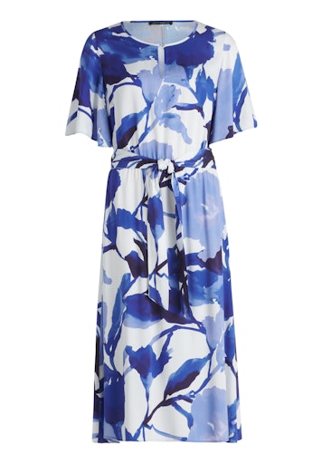 Betty Barclay Blue & White Floral Belted Midi Dress