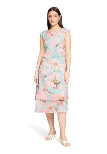 Betty Barclay Mint Floral Print Figure Skimming Midi Dress 18431844