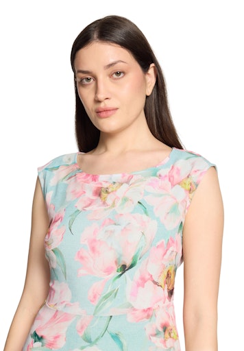 Betty Barclay Mint Floral Print Figure Skimming Midi Dress 18431844