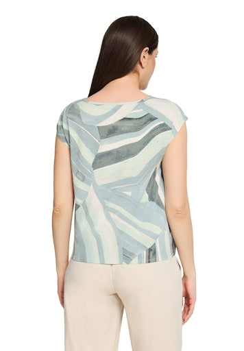 Betty Barclay Mint Graphic Print Top with Cap Sleeve 