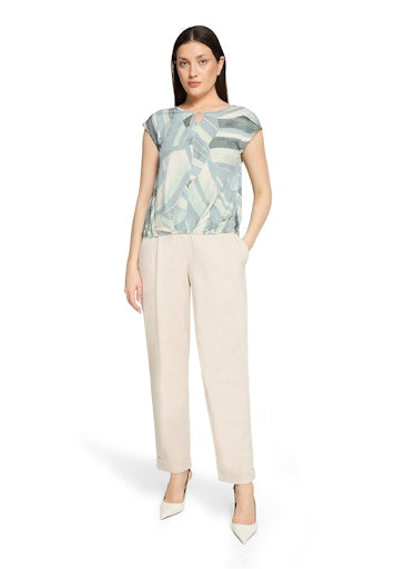 Betty Barclay Mint Graphic Print Top with Cap Sleeve 