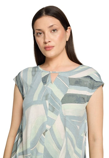 Betty Barclay Mint Graphic Print Top with Cap Sleeve 