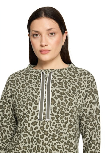 Betty Barclay Khaki Animal Print Sweatshirt